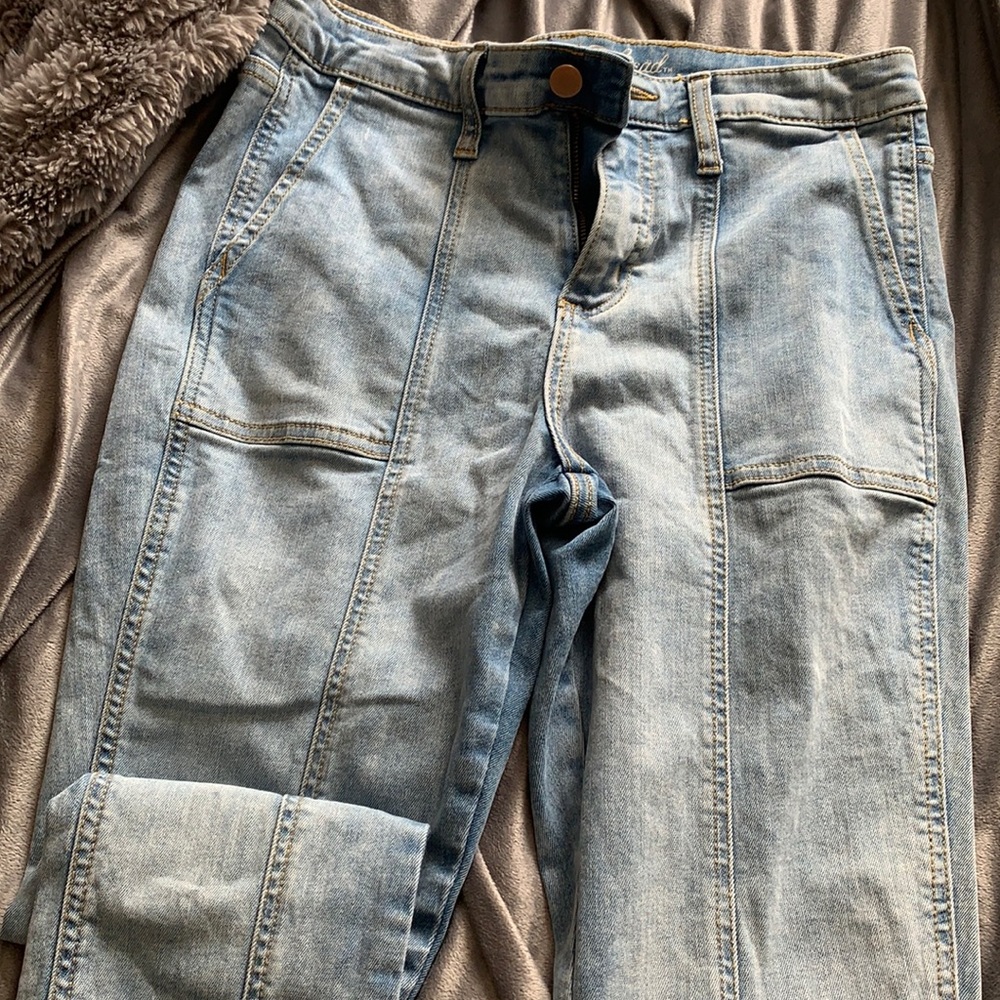 Light wash denim jeans